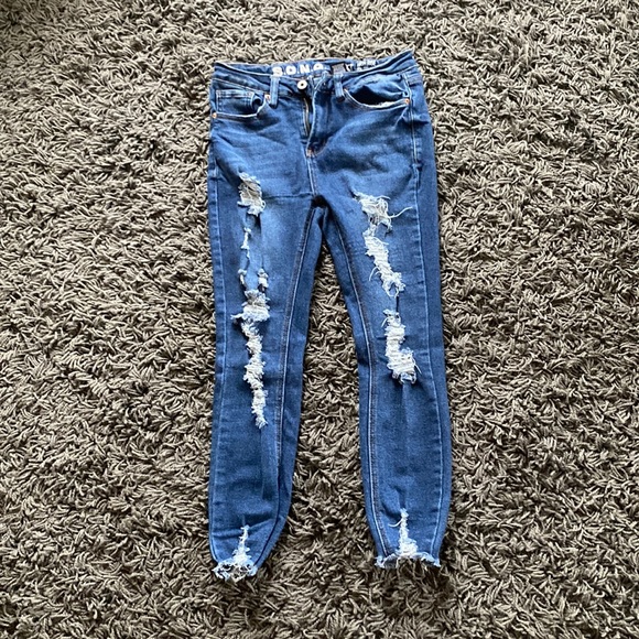Denim - SONG High Rise Skinny Ankle Jeans
